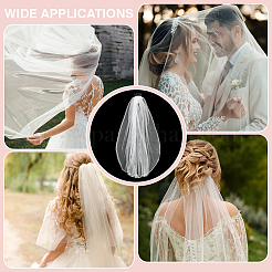 Voiles de mariée longs en dentelle d'organza&nbsp;AJEW-WH0596-963A