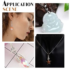120スタイルの真鍮製アイスピックピンチベイル4個。  プラチナ  9~20x6~9x3~9mm  穴：3.5~4x4~6mm  30個/スタイル&nbsp;KK-SC0002-61