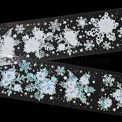 Cinta adhesiva impermeable para mascotas con tema de invierno, Cinta decorativa de copos de nieve para álbumes de recortes., fabricación de la tarjeta, flor, 50x0.1mm, 2 m / rollo
