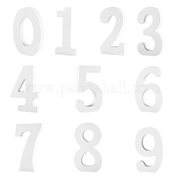 Fingerinspire деревянные кабошоны, числа 0 по 9, белые, белые, 20 шт / комплект