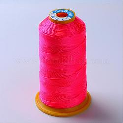Hilo de coser de nylon, color de rosa caliente, 0.4mm, aproximamente 400 m / rollo