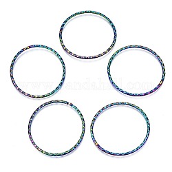 Anelli in lega, cadmio & nichel &piombo libero, anello, colore arcobaleno, 45x43x2mm, 41x39mm diametro interno 