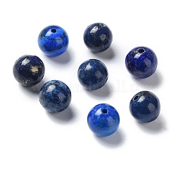 Perles en lapis-lazuli naturel, teinte, ronde, 7mm, Trou: 0.8mm