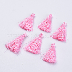 Decoraciones colgantes de la borla de poliéster, rosa perla, 30~35mm
