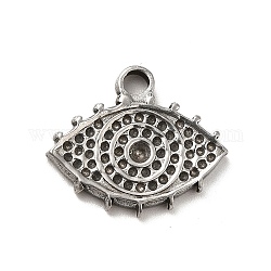 Supports pendentif strass en 304 acier inoxydable, oeil, couleur inoxydable, s'adapter pour 1 mm et 2 mm strass, 17x20x2.5mm, Trou: 2.6mm