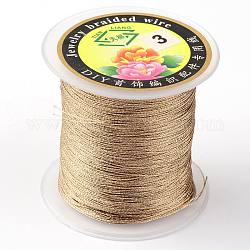 Round Metallic Thread, Embroidery Thread, 9-Ply, Saddle Brown, 0.8mm, about 65.61 yards(60m)/roll