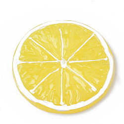 Colgantes de la resina, limón, amarillo, 46.5~48.5x3.5~5mm, agujero: 1.5 mm