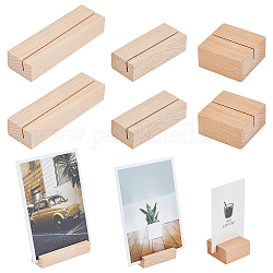 Portacarte in legno stile olycraft 12 pz 3, Rettangolo e quadrato, Burlywood, 4pcs / style