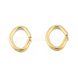 304 anelli di salto in acciaio inox, anelli di salto aperti, ovale, oro, 4x3x0.6mm, 22 gauge, diametro interno: 2x2.5mm