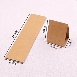 100 шт складные карточки для демонстрации ювелирных изделий из крафт-бумаги, для серьги, дисплея ожерелья, Перу, 8.5x6.5x5 см, развернуть: 245x65 мм