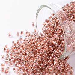 Toho perline rotonde, perline giapponesi, (784) interno colore ab cristallo / arenaria rivestito, 11/0, 2.2mm, Foro: 0.8 mm, circa 5555pcs/50g