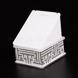 Plastic Jewelry Set Displays, For Necklaces and Pendants, White, 6x7x7.5cm