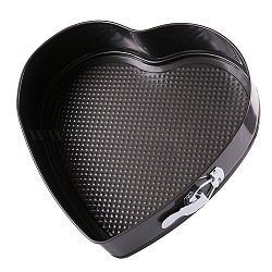Съемная нижняя форма для кекса из углеродистой стали, разъемная кастрюля, сердце, электрофорез черный, 265x275x70 мм