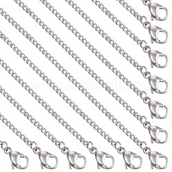 Ожерелья из титановой стали для мужчин и женщин, цвет нержавеющей стали, 17.91 дюйм (45.5 см)