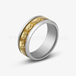 Anelli per le dita con teschio in acciaio inossidabile, gioielli punk gotico per uomo donna, oro, misura degli stati uniti 9 (18.9mm)
