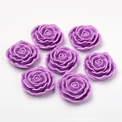 Resin Beads, Flower Rose, Orchid, 45x18mm, Hole: 1.5mm