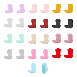 Chgcraft-Cuentas de silicona con forma de bota, 26 Uds., 13 colores, para collares, pulseras, llaveros, manualidades hechas a mano, color mezclado