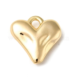 Brass Pendants, Heart, Real 18K Gold Plated, 25x25x7mm, Hole: 4mm