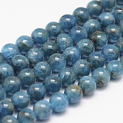 Natural Apatite Bead Strands, Round, 7mm, Hole: 0.8mm, about 57pcs/strand, 15inch