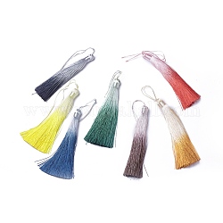 Polyester Tassel Big Pendant Decorations, Mixed Color, 125~130x27~30mm