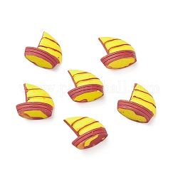 (Defective Closeout Sale: Uneven Color) Opaque Resin Cabochons, 3D Sailing Boat, Yellow, 28.5~29.5x27.5~28x13.5~14mm
