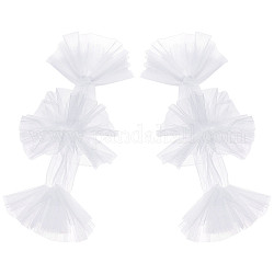Mangas de malla de boda, guantes largos de malla nupcial para vestido de novia, blanco, 650x310x8.5mm
