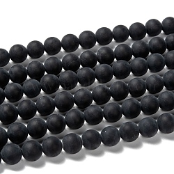 Grado de hebras naturales de cuentas de ágata negra, teñido, esmerilado, redondo, 8mm, agujero: 1.2 mm, aproximamente 48 pcs / cadena, 16 pulgada