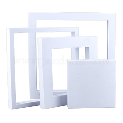 Quadratischer Eva-Polymer-Fotowürfel-Ausstellungsständer, für Schmuck Fotografie Requisiten zeigen Zubehör, weiß, 30.2x30x2.35 cm, 4 Stück / Set