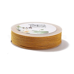 Hilos de nylon trenzado, teñido, Cuerda de anudar, Para anudar chino, Artesanía y fabricación de joyas, vara de oro, 1mm, alrededor de 21.87 yarda (20 m) / rollo