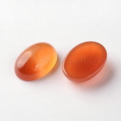 Agate naturelle cabochons ovales, rouge-orange, 18x13x6mm