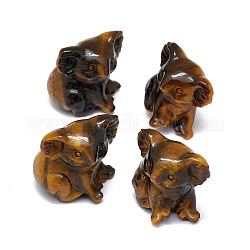 Натуральные украшения для выставки скульптур тигрового глаза, для домашнего офисного стола, коала, 24~27x26~30.5x29~30 мм