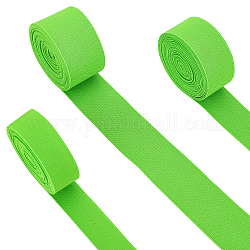 ARRICRAFT 15M 3 Style Ultra Wide Thick Flat Elastic Band, Webbing Garment Sewing Accessories, Lime Green, 5m/style