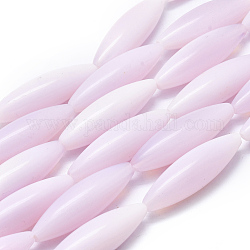 Opalite Beads Strands, Horse Eye, 39.5~40x11.5mm, Hole: 1.5mm, about 10pcs/strand, 15.75 inch(40cm)