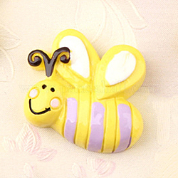 Cabochons givrés en résine, bricolage pour boucles d'oreilles et accessoires d'épingle à cheveux, forme d'abeille, Prune, 28x23mm