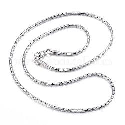304 Stainless Steel Necklaces, Coreana Chains Necklaces, Stainless Steel Color, 19.69 inch(50cm)