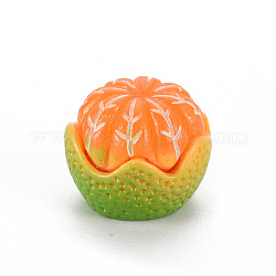 Perline di resina, Senza Buco, frutto d'imitazione, arancione, corallo, 14x17x16mm