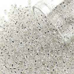 TOHO Round Seed Beads, Japanese Seed Beads, (21) Silver-Lined Transparent Crystal Clear, 11/0, 2.2mm, Hole: 0.8mm, about 50000pcs/pound
