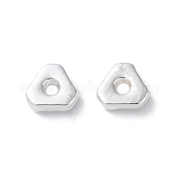 Aluminium Zwischen perlen, langlebig plattiert, Dreieck, Silber, 4.5x5x1.5 mm, Bohrung: 1.2 mm