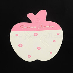 Apfelform Karton Haarspange Grafikkarten, tief rosa, 78x64x0.5 mm