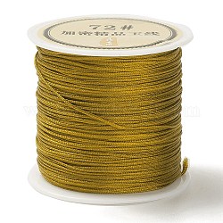 Cuerda de nudo chino de nailon de 50 yarda, Cordón de nailon para joyería para hacer joyas., vara de oro oscuro, 0.8mm