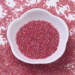 Perles miyuki delica, cylindre, Perles de rocaille japonais, 11/0, (db0172) transparent red ab, 1.3x1.6mm, Trou: 0.8mm, environ 2000 pcs/10 g