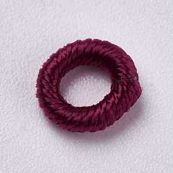 Polyesterschnurperlen, Ring, Medium violett rot, 6~6.5x1.5 mm, Bohrung: 3 mm