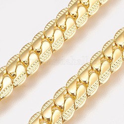 Collares de cadena de latón haciendo, con cierre de langosta, Plateado de larga duración, real 18k chapado en oro, 24 pulgada (61 cm), 6mm