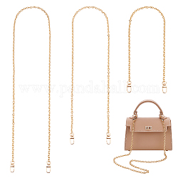 Wadorn 3 шт. 3 стильные железные кабельные цепные сумки на лямках, с поворотной застежкой из сплава, для аксессуаров для замены сумок, золотые, 60.5~120 см, 1шт / стиль