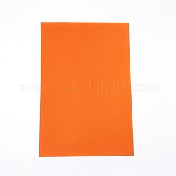Stoffe floccate di gioielli, poliestere, tessuto autoadesivo, rettangolo, arancione scuro, 29.5x20x0.07cm