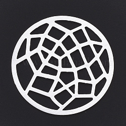 Алюминиевые филигранные столярные соединения, лазерная резка филигранные столярные соединения, плоские круглые с веб, серебристый цвет, 50x1 мм