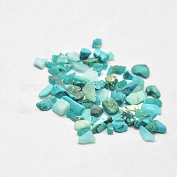 Synthetischen Türkis Chip-Perlen, kein Loch / ungekratzt, 2~8x2~4 mm, ca. 8500 Stk. / 500 g