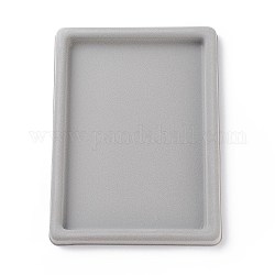 Plastic Beads Tray for Necklace and Bracelets Making, Rectangle, 7.87x10.63x0.79 inch, Gray