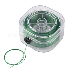 Runde elastische Kristallschnur, elastischer Perlenfaden, für Stretcharmbandherstellung, grün, 0.8 mm, ca. 98.43 Yards (90m)/Box