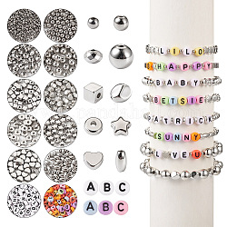 Pandahall 1550 pièces 12 style placage abs & ccb perles en plastique, Perles acryliques opaques, forme mixte, couleur mixte, 3~8x2.5~7x1.5~5.5mm, Trou: 1~1.8mm